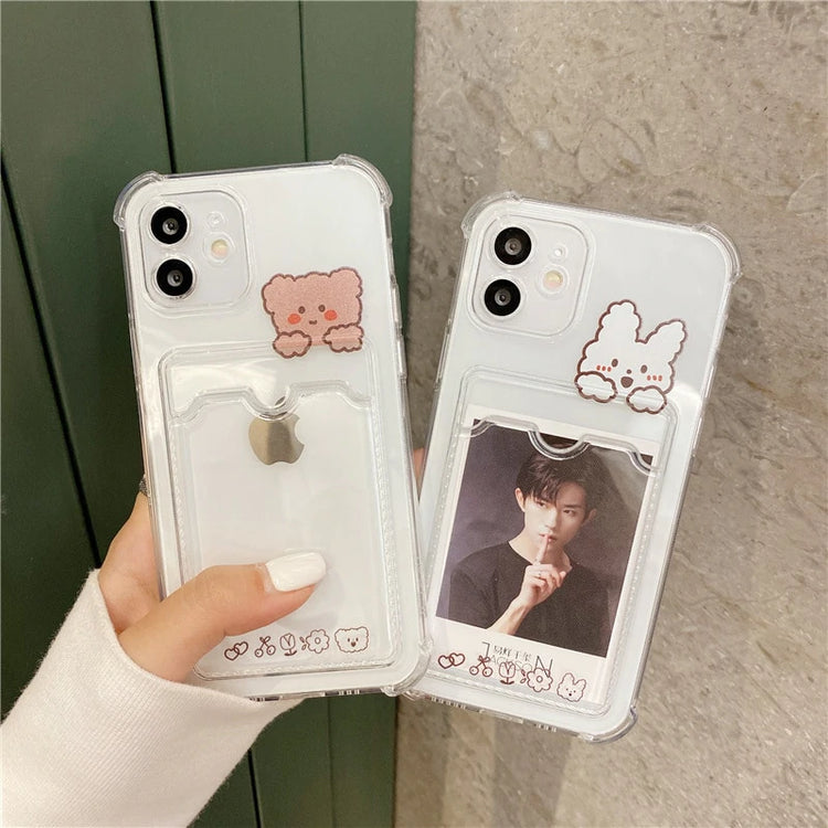 Cartoon Wallet Card Holder Series iPhone Cases