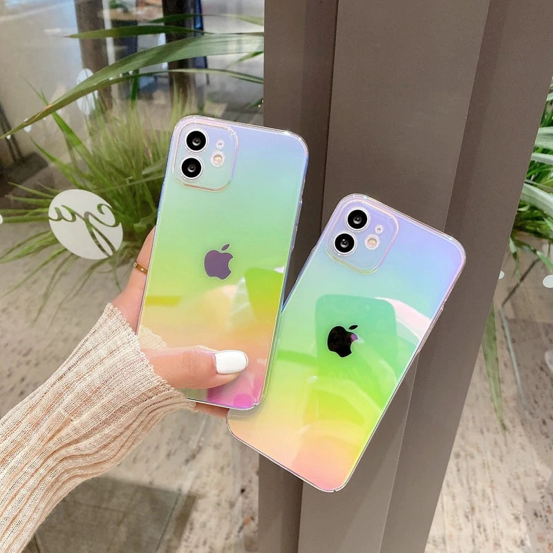 Fashion Rainbow Laser Series iPhone Cases
