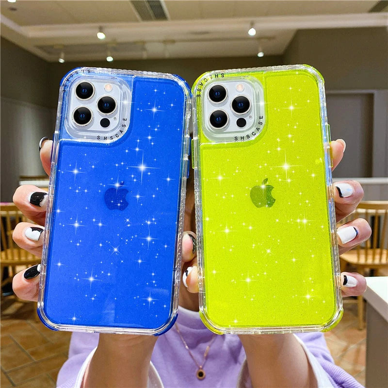 Glitter Bright Color Series iPhone Cases