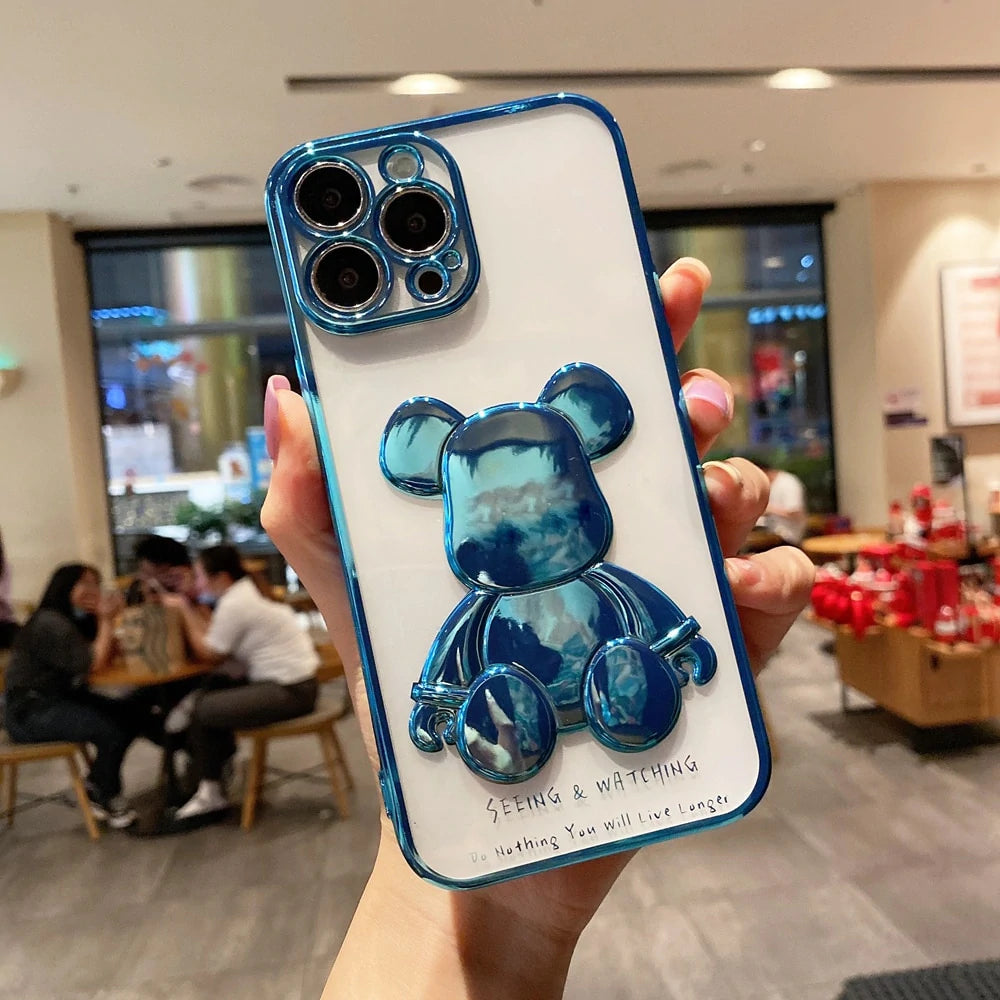 3D Fashionable Bear Series iPhone Cases