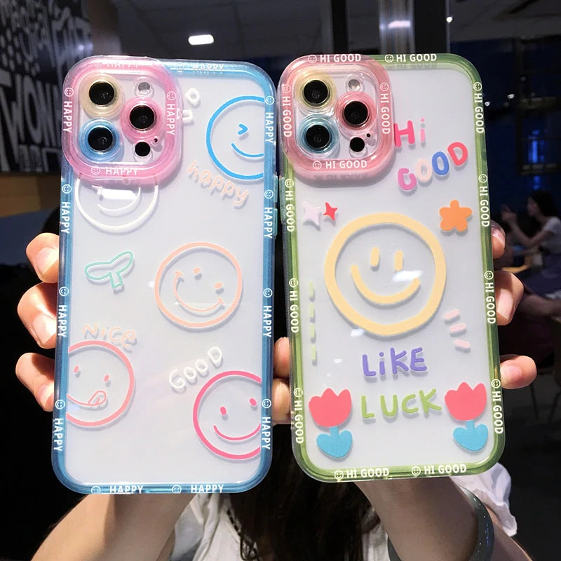 Lovely Flower & Smile Series iPhone Cases