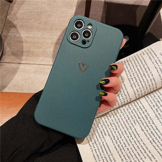 Hand Painted Heart Series Phone Cases for iPhone 13 / 13 mini / 13 Pro / 13 Pro Max
