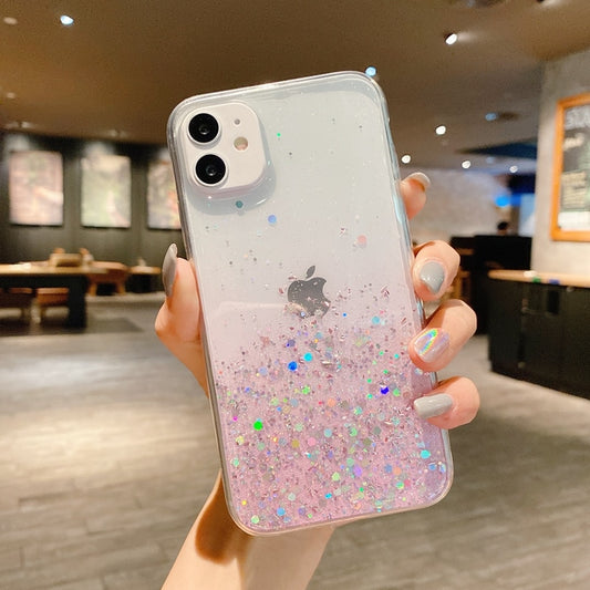 Gradient Sequins Series Phone Cases for iPhone SE 2020