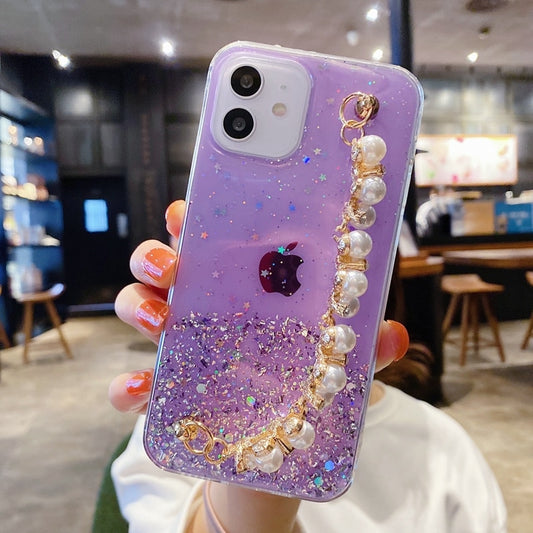 Glitter Pearl Bracelet Series Phone Cases for iPhone SE 2020
