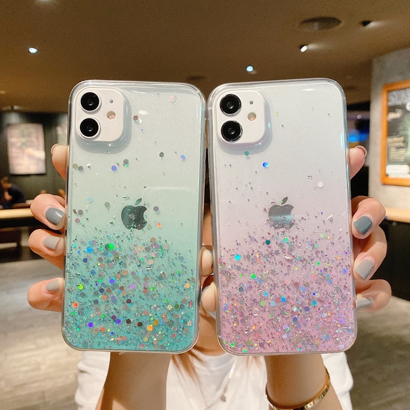 Gradient Sequins Series Phone Cases for iPhone 13 / 13 Pro / 13 Pro Max