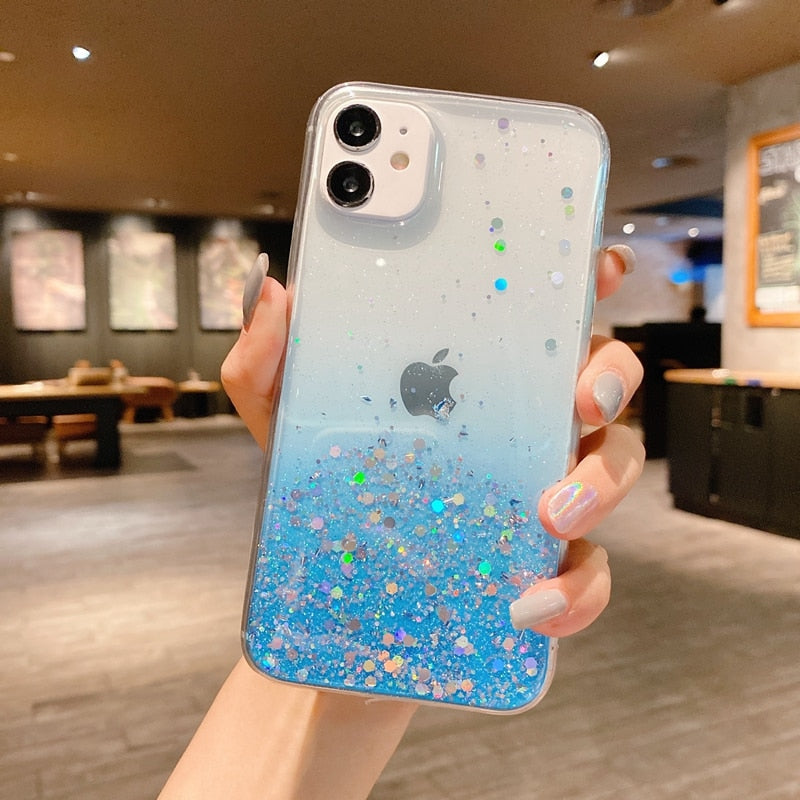 Gradient Sequins Series Phone Cases for iPhone 13 / 13 Pro / 13 Pro Max