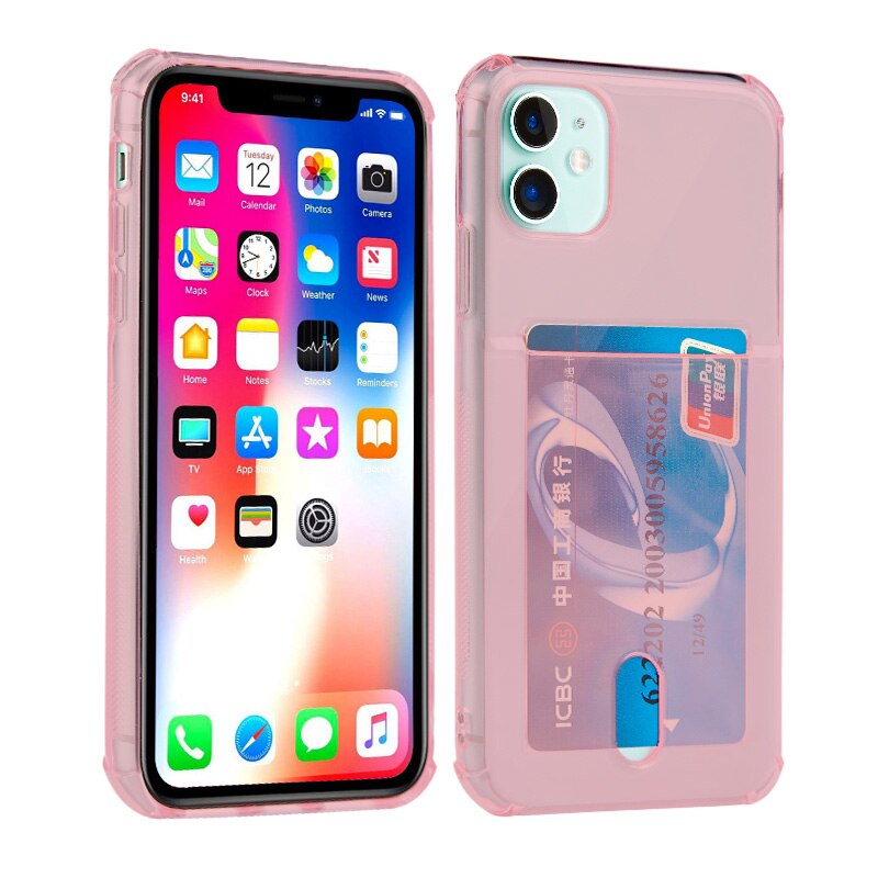 Colored Card Holder Series Phone Cases for iPhone 13 / 13 mini / 13 Pro / 13 Pro Max