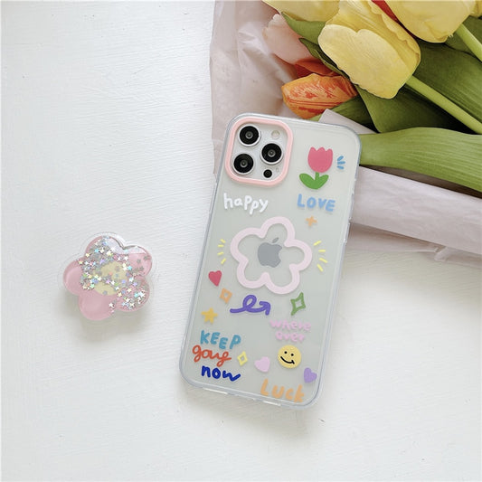 3D Flower Quicksand Series Phone Cases for iPhone 11 / 11 Pro / 11 Pro Max