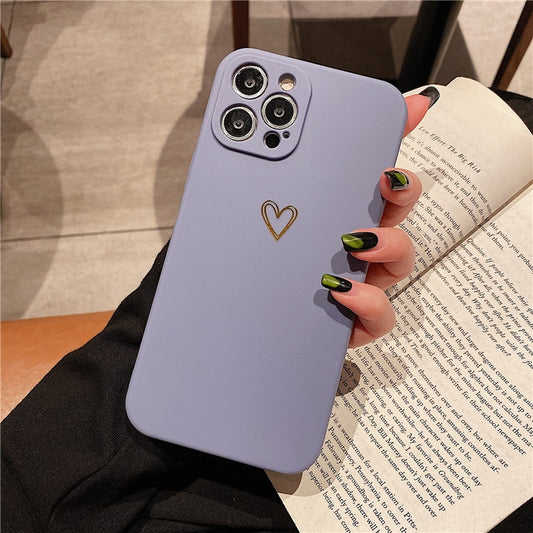 Hand Painted Heart Series Phone Cases for iPhone 12 / 12 mini / 12 Pro / 12 Pro Max
