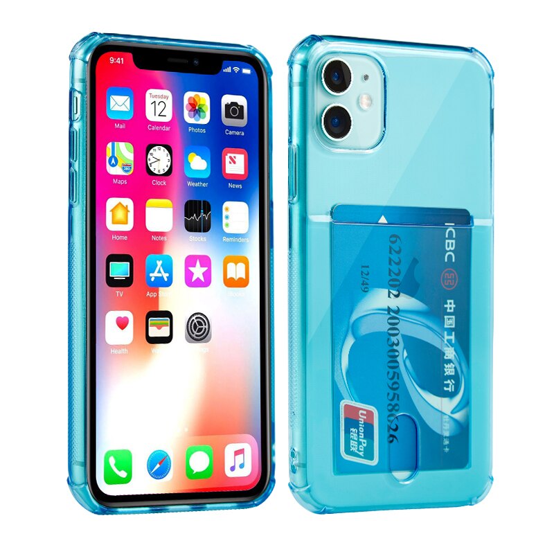 Colored Card Holder Series Phone Cases for iPhone X / XR / XS / XS Max