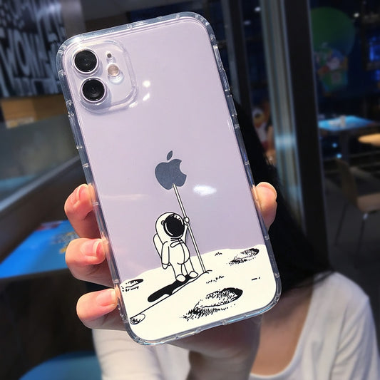 Hand Drawn Astronaut Series Phone Cases for iPhone SE 2020